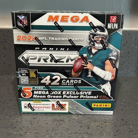 2024 Panini Prizm NFL Football Mega Box New Sealed In Hand Neon Green Pulsar - Picture 1 of 6